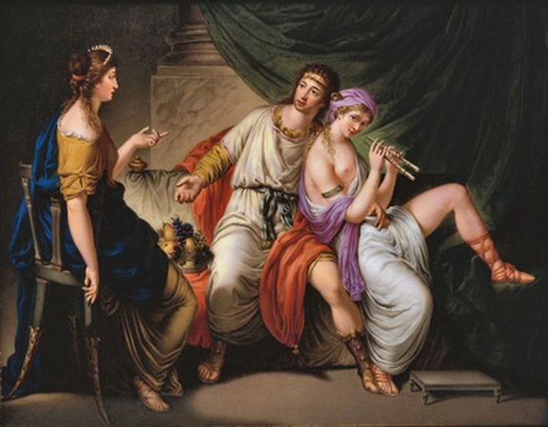 Demetrius Poliorket con la flautista Lamia e la sua amica Demo - National Gallery Slovenia
